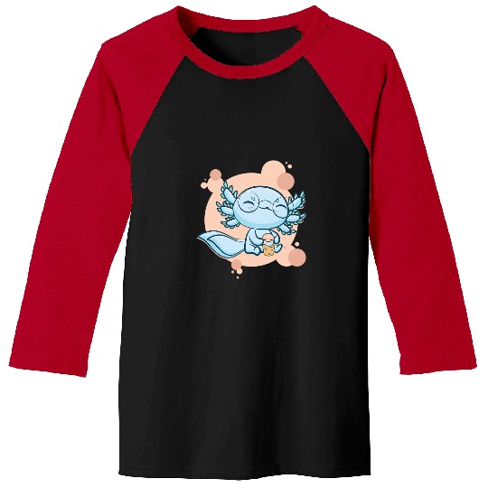 Axolotls Pet Bubble Tea Boba Ambystoma Mexicanum Walking Fish Baseball Tees