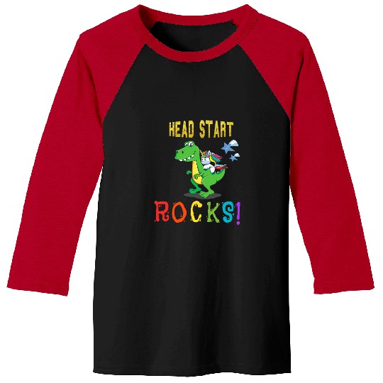Unicorn Pet Back to school Head start rocks dinosaurunicorn Baseball Tees