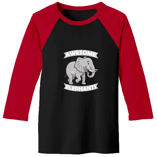 Elephant Mammal Awesome Elephants Zoo Circus Elephant conservative Baseball Tees