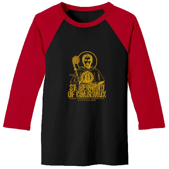 Catholicism Gold St  Bernard Of Clairvaux Christian Saint Baseball Tees