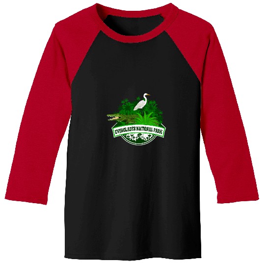 Alligator Pet Bird and Florida Alligator Of Everglades National Park Baseball Tees
