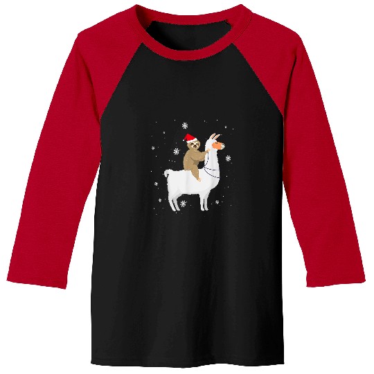 Llama Pet Christmas Llama Santa Hat Ugly xmass Tree Alpaca Gift Baseball Tees