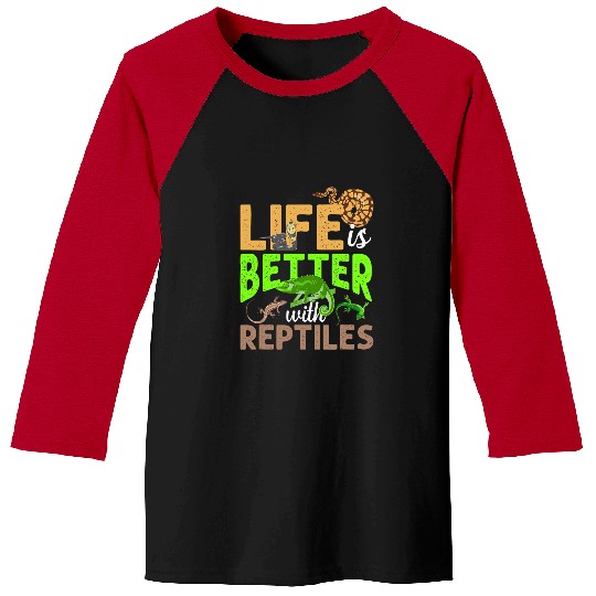 Gecko Pet Reptiles Lover Gecko Snake Chameleon Baseball Tees