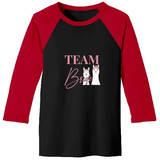 Llama Pet Team Bride Bridesmaids Llama Alpaca JGA Baseball Tees