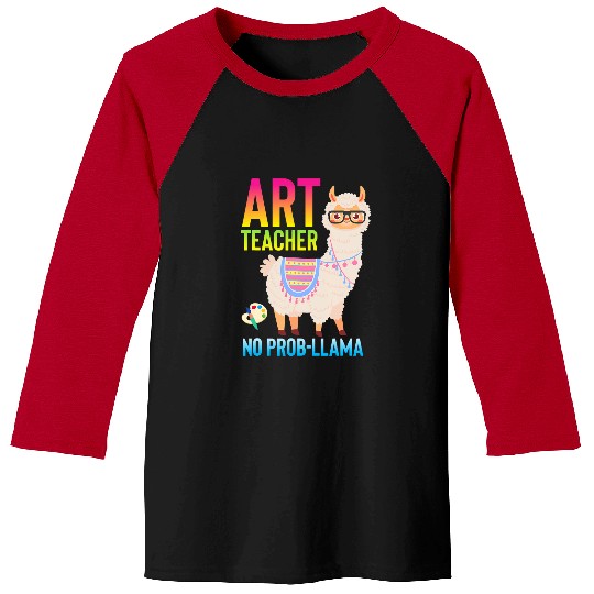 Llama Pet Funny Art Class Teacher No ProbLlama Llama Lover Gag Baseball Tees