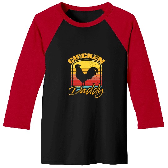 Chicken Pet Daddy Poultry Farmer Funny Dad vintages Retro Baseball Tees