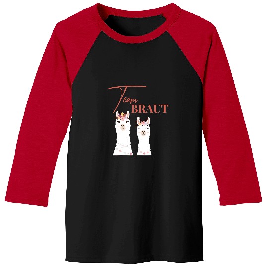 Llama Pet Team Bride Lama Alpaca JGA Engagement Baseball Tees