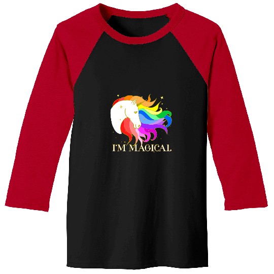 Unicorn Pet Im magical a rainbow unicorn funny people Baseball Tees