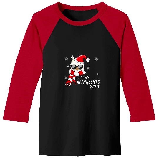 Llama Pet Christmas outfit Llama alpaca Christmas family matching Baseball Tees