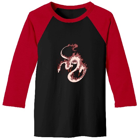 Dragon Pet Pink Red Japanese Dragon Saga Myth Baseball Tees