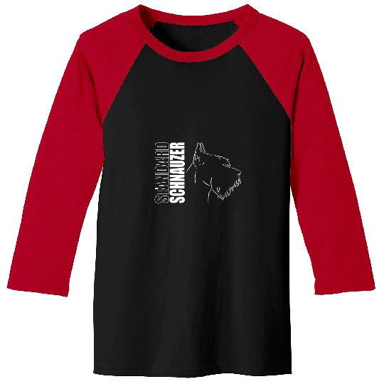 Proud Standard Schnauzer profile dog mom funny dog 2 Baseball Tees