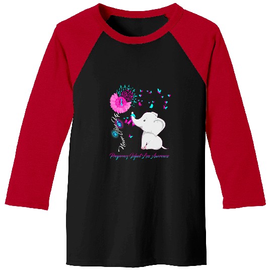 Elephant Mammal Elephant Pregnancy Infant Loss Awareness 2Ribbon Gifts Baseball Tees
