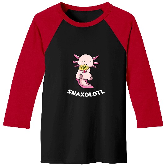 Axolotls Pet SnAxolotls Snack Nacho Cute Pink Axolotls Salamander Baseball Tees