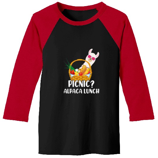 Llama Pet Picnic Alpaca Lunch Alpaca Wearing Sunglass Llama Picnic Baseball Tees