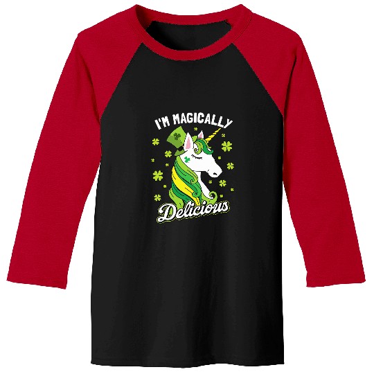 Unicorn Pet Im Magically Delicious St Patricks Day Baseball Tees
