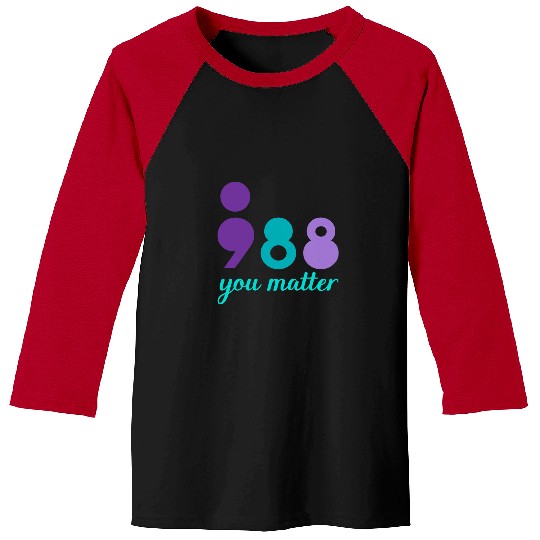 suicides Prevention 988 Ribbon You Matter 988 Mental Health Awareness Baseball Tees