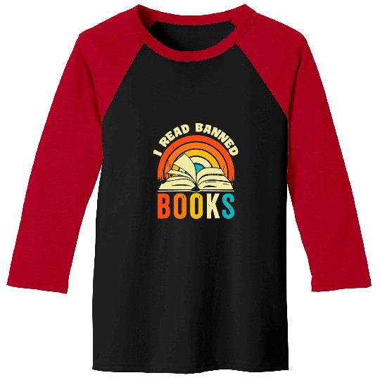 Book Fun vintagess I Read Banned Books Librarian Baseball Tees