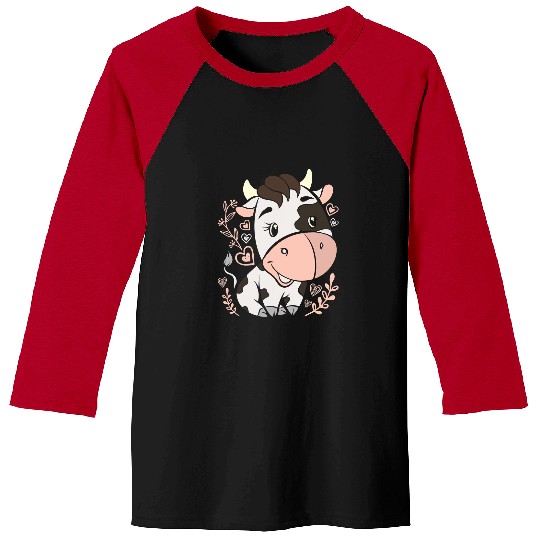 Cow Pet Baby Farm Animal Lover Farmer Cute Cow 62 Baseball Tees