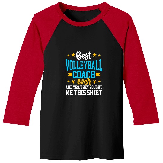 Funny Volleyball Fan Graphic Women and Men Volleyball Coach Baseball Tees