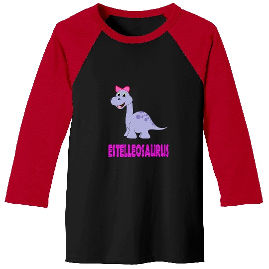 Dinosaur Pet ESTELLE ESTELLEOSAURUS COOL LONGNECK BRONTOSAURUS Baseball Tees