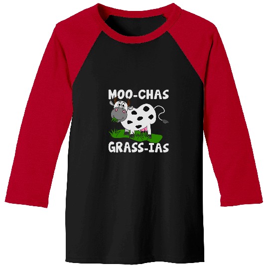 Cow Pet Mexico Spanish Saying Moo Chas Grass Ias Baseball Tees