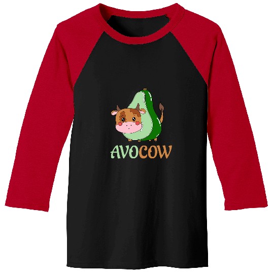 Cow Pet Avocado Brown Cow Print Cute Kawaii Aesthetic Animal Baseball Tees