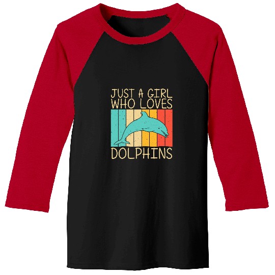 Dolphin Pet Gift Design For Girls Mom Ocean Animal Baseball Tees
