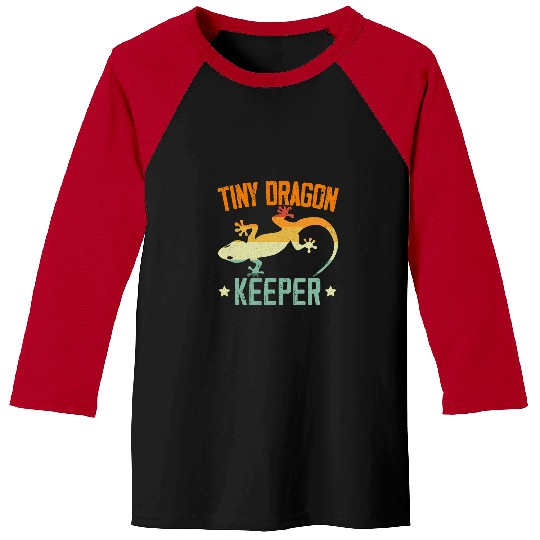 Gecko Pet Tiny Dragon Keeper Reptile Leopard Gecko Lover Lizard 8 Baseball Tees