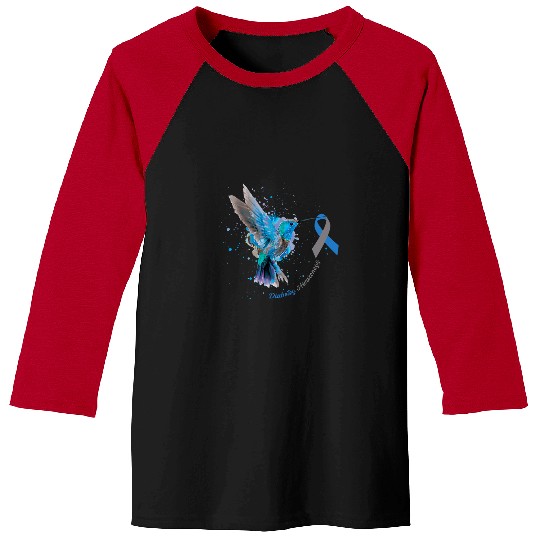 diabetess Ribbon Sunflower Hummingbird Baseball Tees