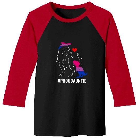 Dinosaur Pet LGBT Proud Auntie Dinosaur T rexs Mama Bisexual Pride Baseball Tees