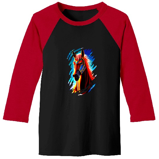 Horse Pet Horse A ripped and colorful design Funny Idea Baseball Tees