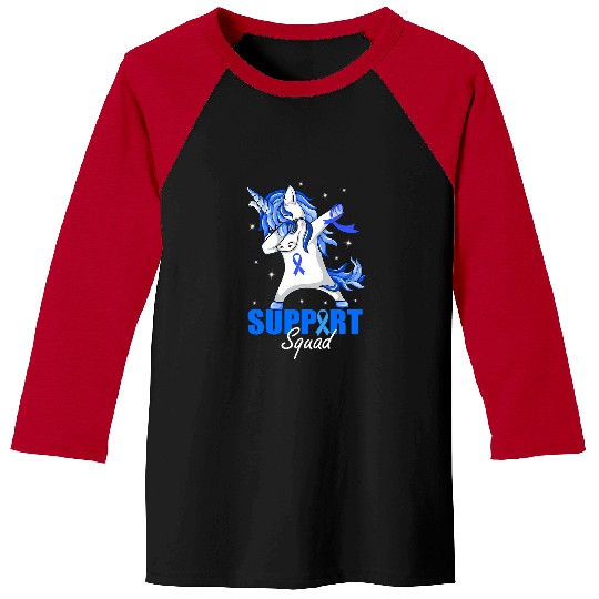 diabetess Ribbon Support Squad diabetess Awareness  Unicorn Blue Baseball Tees