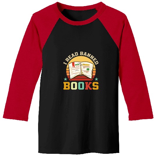 Book Fun I Read Banned Books Book Nerds Reading Baseball Tees
