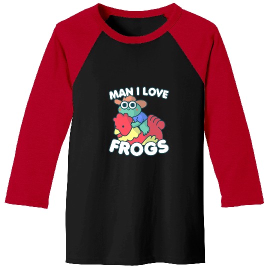 Chicken Pet Man I Love Frogs Cute Frog Lover Chicken Lover Design Baseball Tees