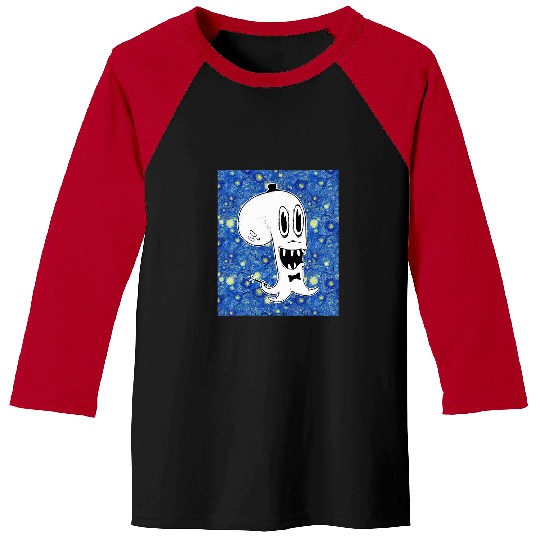 Octopus Pet Starry Night Funny Magician Baseball Tees