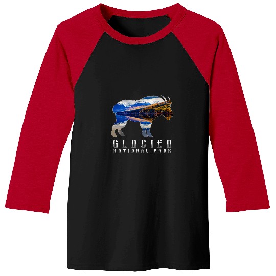 Goats Pet Glacier National Park Goats Lake Image Souvenir Baseball Tees