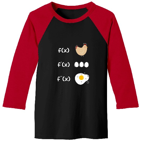 Chicken Pet Derivative Function Math Teacher Fried Egg Derivative Chicken Baseball Tees