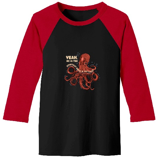 Octopus Pet Squid Pupils Marine Life I funny ocean marine biologist Baseball Tees