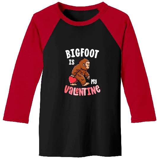 Bigfoot Pet Funny Valentines Day Kawaii Bigfoot Sasquatch Lover Single Baseball Tees