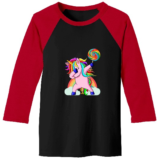 Unicorn Pet  Unicorn Rainbow girls kids women Baseball Tees