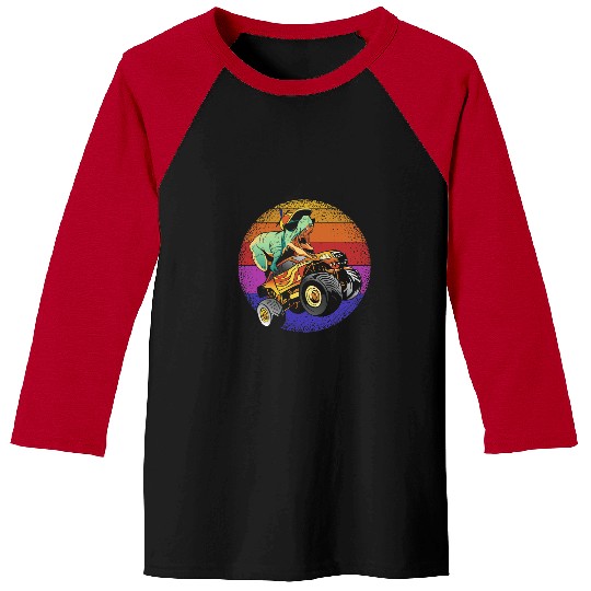 Dinosaur Pet Trex Monster Truck Boys Dinosaur Monster Trucks Baseball Tees