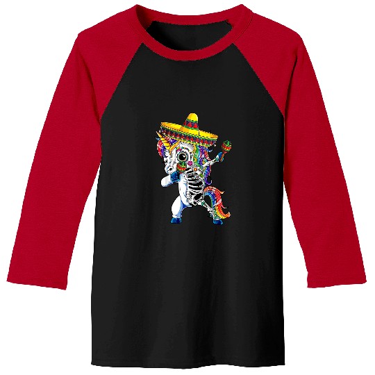 Unicorn Pet  Unicorn Sugar Skull Dia De Los Muertos Kids Boy Girl Baseball Tees