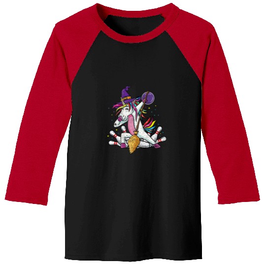 Sport Bowling Dabbings Bowling Witch Unicorns vintages Baseball Tees