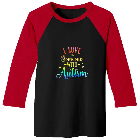 Autism Puzzle I Love Someone with Autism Awareness Men Women Kids8 Baseball Tees