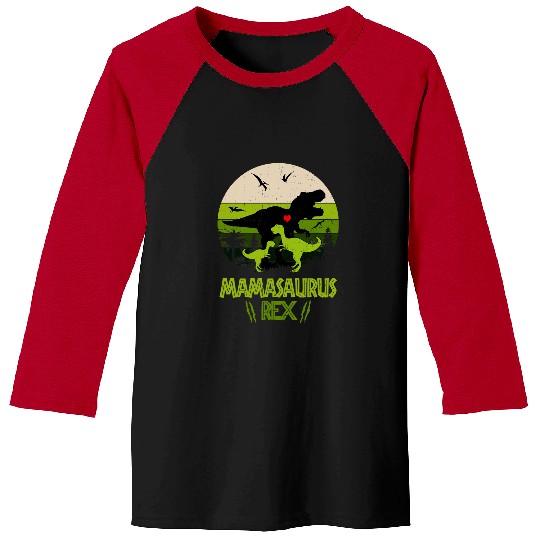 Dinosaur Pet Mamasaurus rexs Dinosaur 2 Kids Retro vintages Baseball Tees