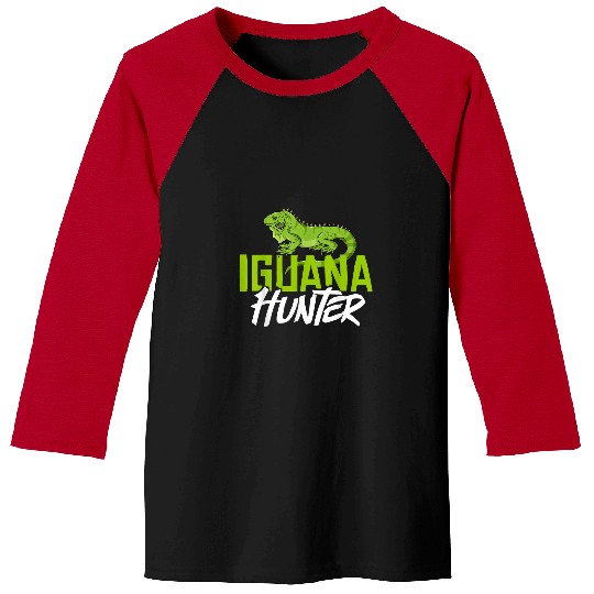 Iguana Pet Cage Hunting Reptile 2 Baseball Tees