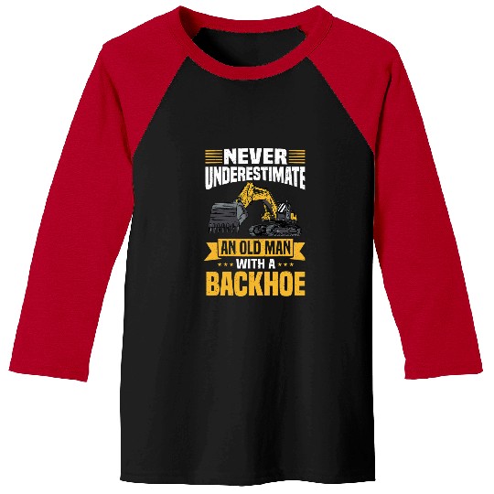 Excavator Fun Heavy Machinery Operator Backhoe Excavator Sand Digger Baseball Tees