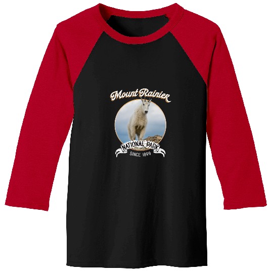 Goats Pet Mount Rainier National Park Souvenir Camping Climbing Baseball Tees