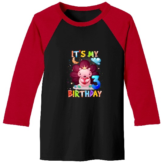 Hedgehog Pet Kids 3rd Birthday Cute Hedgehogs 3 Years Old Boys Girls Teens Baseball Tees
