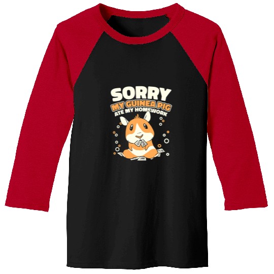 Guinea Pig Pet My Guinea Pig Ate My Homework American Crested Guinea Pigs Baseball Tees